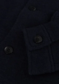 donkerblauwe selected homme overshirt slhnealy ls knit shirt jacket