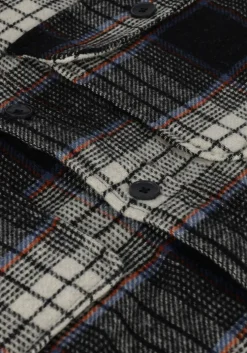 donkerblauwe selected homme overshirt loosepablo ls check