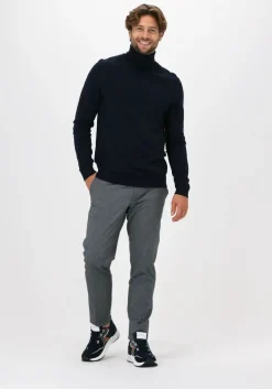 donkerblauwe selected homme coltrui slhberg roll neck noos