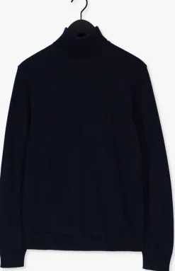 donkerblauwe selected homme coltrui slhberg roll neck noos