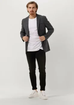 donkerblauwe selected homme colberts slhslim-knox check blz b