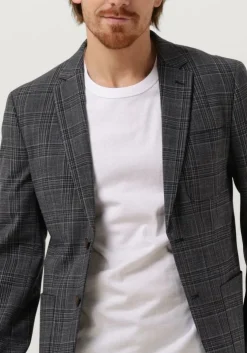 donkerblauwe selected homme colberts slhslim-knox check blz b