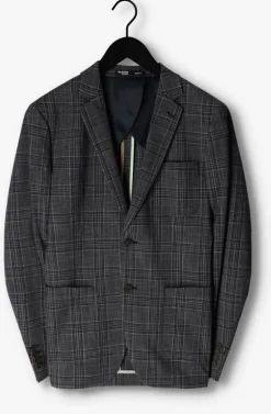 donkerblauwe selected homme colberts slhslim-knox check blz b