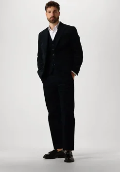 donkerblauwe selected homme gilet slhreg-duca corduroy