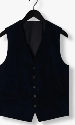 donkerblauwe selected homme gilet slhreg-duca corduroy
