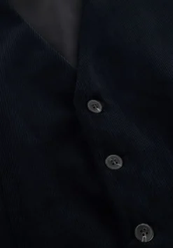 donkerblauwe selected homme gilet slhreg-duca corduroy