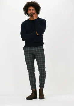 donkerblauwe selected homme trui slhberg crew neck noos