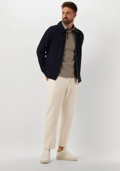 donkerblauwe selected homme vest slhemanuel soft full zip sweat noos