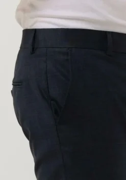 donkerblauwe selected homme pantalon slhslim-state flex bl str trs