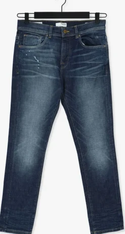 donkerblauwe selected homme slim fit jeans slim-leon 4074 d.b. superst