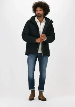 donkerblauwe selected homme slim fit jeans slim-leon 4074 d.b. superst