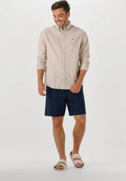 donkerblauwe shiwi korte broek men lewis linen shorts yam dye stripes