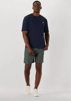 donkerblauwe shiwi t-shirt men finn relaxed t-shirt coral logo