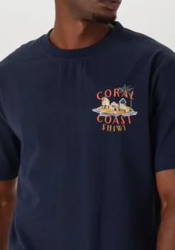 donkerblauwe shiwi t-shirt men finn relaxed t-shirt coral coast
