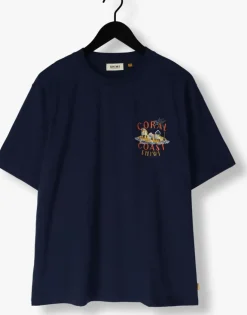 donkerblauwe shiwi t-shirt men finn relaxed t-shirt coral coast