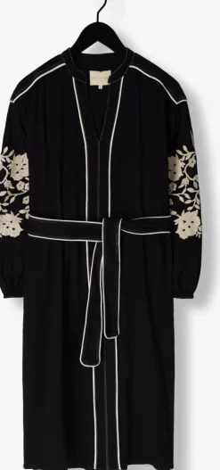 donkerblauwe stella forest midi jurk e24ro012