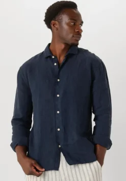 donkerblauwe the goodpeople casual overhemd soho