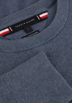 donkerblauwe tommy hilfiger trui pima org ctn cashmere crew neck