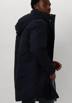 donkerblauwe tommy hilfiger parka's tech padded parka