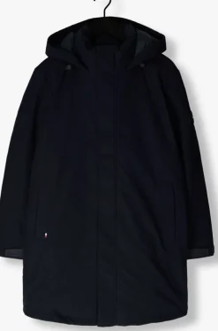 donkerblauwe tommy hilfiger parka's tech padded parka