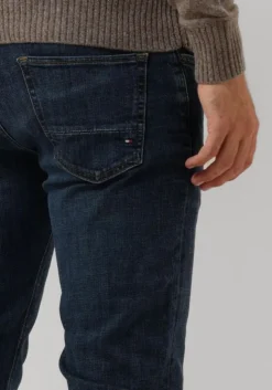 donkerblauwe tommy hilfiger slim fit jeans slim bleecker pstr tino ind