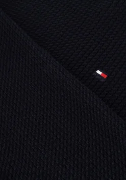 donkerblauwe tommy hilfiger trui structure crew nk