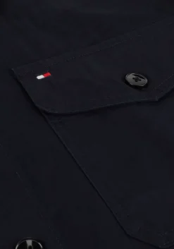 donkerblauwe tommy hilfiger jack cotton twill shirt jacket