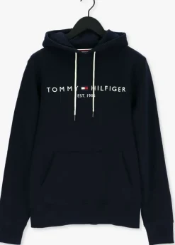 donkerblauwe tommy hilfiger sweater tommy logo hoody