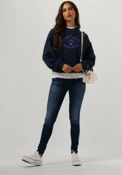 donkerblauwe tommy hilfiger skinny jeans heritage como skinny rw