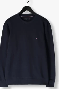 donkerblauwe tommy hilfiger trui essential terry crewneck