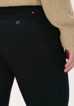 donkerblauwe tommy hilfiger pantalon bleecker jersey pinstripe