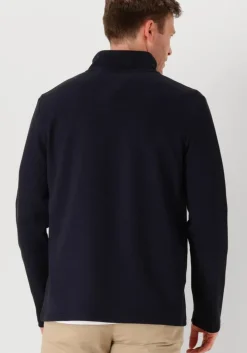 donkerblauwe tommy hilfiger trui tech 1/4 zip