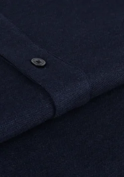 donkerblauwe tommy hilfiger casual overhemd dc pique popover rf shirt