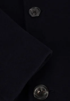 donkerblauwe tommy hilfiger mantel dc stand collar wool mix coat