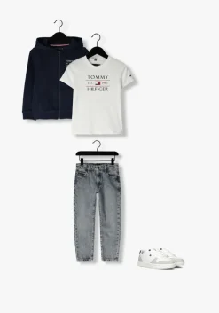 donkerblauwe tommy hilfiger vest tommy flag hilfiger zip hoodie