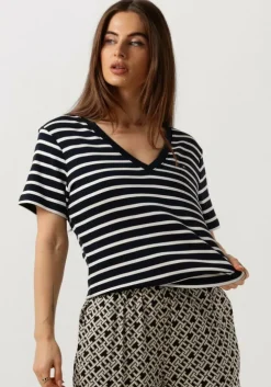 donkerblauwe tommy hilfiger t-shirt new slim cody v-neck ss