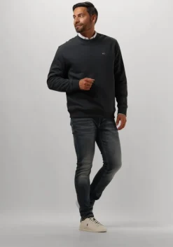 donkerblauwe tommy jeans slim fit jeans austin slim tprd dh1