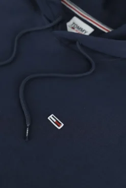donkerblauwe tommy jeans sweater tjm regular fleece hoodie