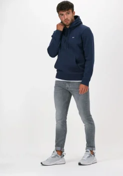 donkerblauwe tommy jeans sweater tjm regular fleece hoodie