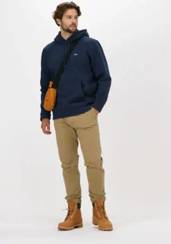 donkerblauwe tommy jeans sweater tjm regular fleece hoodie