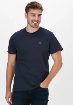 donkerblauwe tommy jeans t-shirt tjm classic jersey c neck