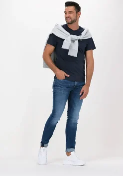 donkerblauwe tommy jeans t-shirt tjm classic jersey c neck