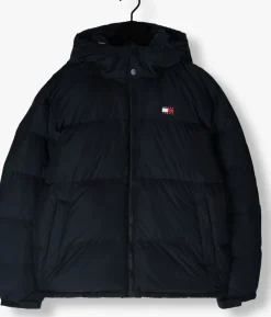 donkerblauwe tommy jeans gewatteerde jas tjm alaska puffer ex