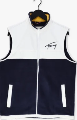 donkerblauwe tommy jeans bodywarmer tjm mix media retro vest