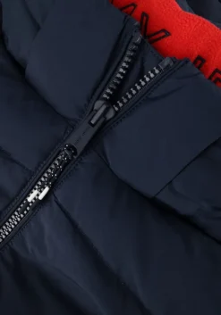 donkerblauwe tommy jeans gewatteerde jas tjm essential down