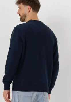 donkerblauwe tommy jeans trui tjm reg bagde crew ext