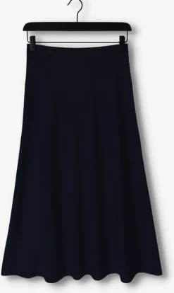 donkerblauwe vanilia midirok double punto midi skirt
