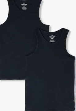 donkerblauwe vingino singlets boys tank (2-pack)
