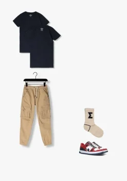 donkerblauwe vingino t-shirt boys t-shirt round neck (2-pack)