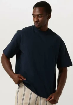 donkerblauwe woodbird t-shirt wbbaine base tee